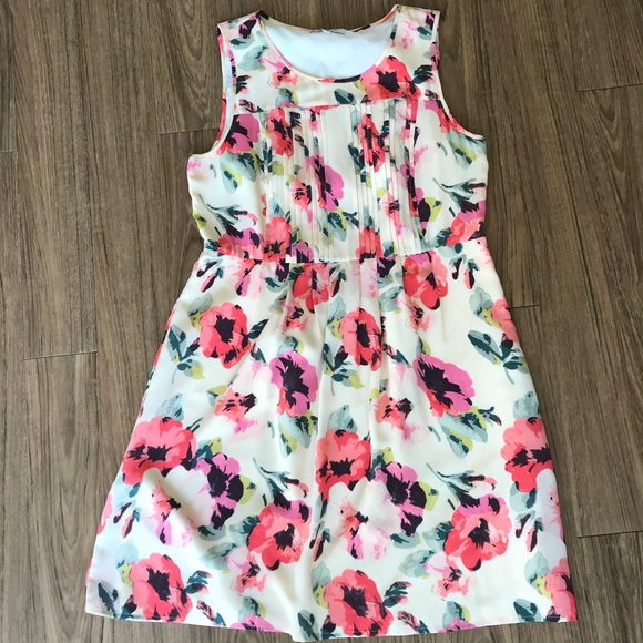 Madewell Dresses & Skirts - Madewell floral pleat bodice silk dress